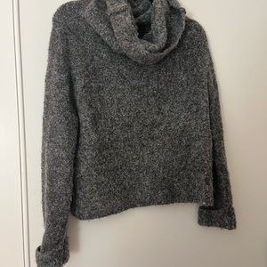 Charcoal gray turtleneck sweater